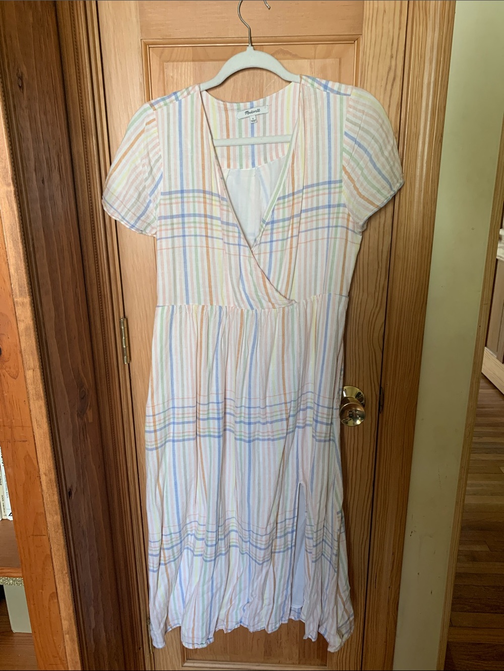 🌥️ Madewell Linen/Cotton Mix Midi Stripe Dress 🌥️